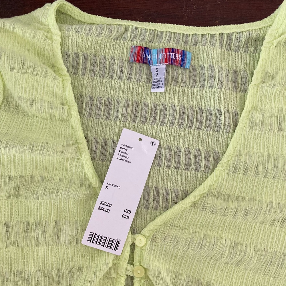 NWT urban outfitters cropped sheer cardigan